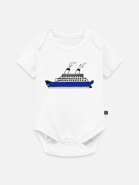 Schiff - Baby Premium Kurzarmbody - Weiß