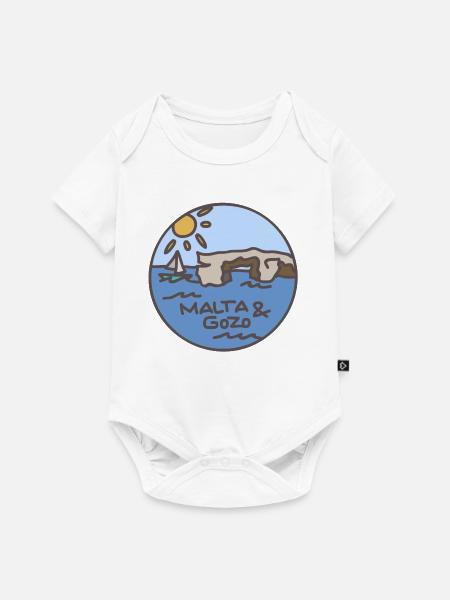 Malta / Gozo Illustration - Baby Premium Kurzarmbody - Weiß