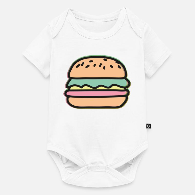Burger Illustration - Body à manches courtes Premium Bébé - blanc