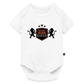 natural_born_biker - Body à manches courtes Premium Bébé - blanc - Devant