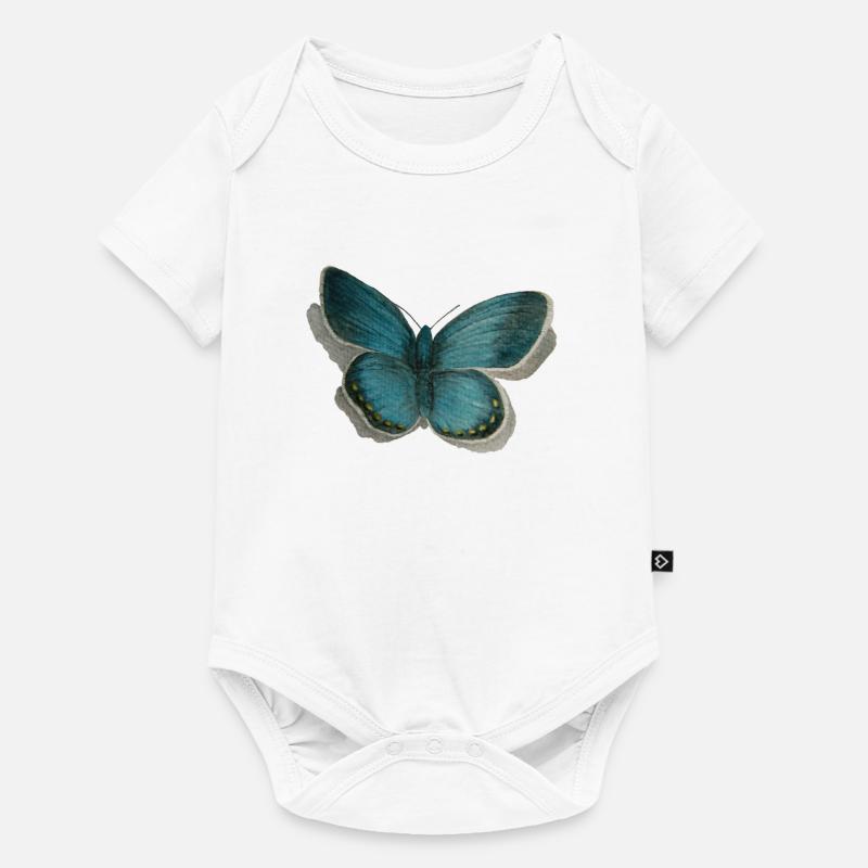 Schmetterling Bläuling - Baby Premium Kurzarmbody - Weiß