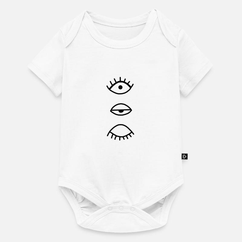 œil - Body à manches courtes Premium Bébé - blanc