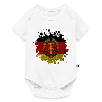 DDR taches / Cadeau drapeau Allemagne de l’Est - Body à manches courtes Premium Bébé - blanc - Devant