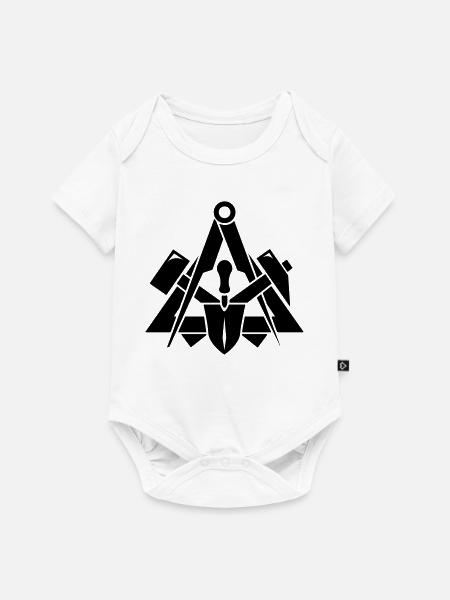 Maurer Zunftzeichen - Baby Premium Kurzarmbody - Weiß