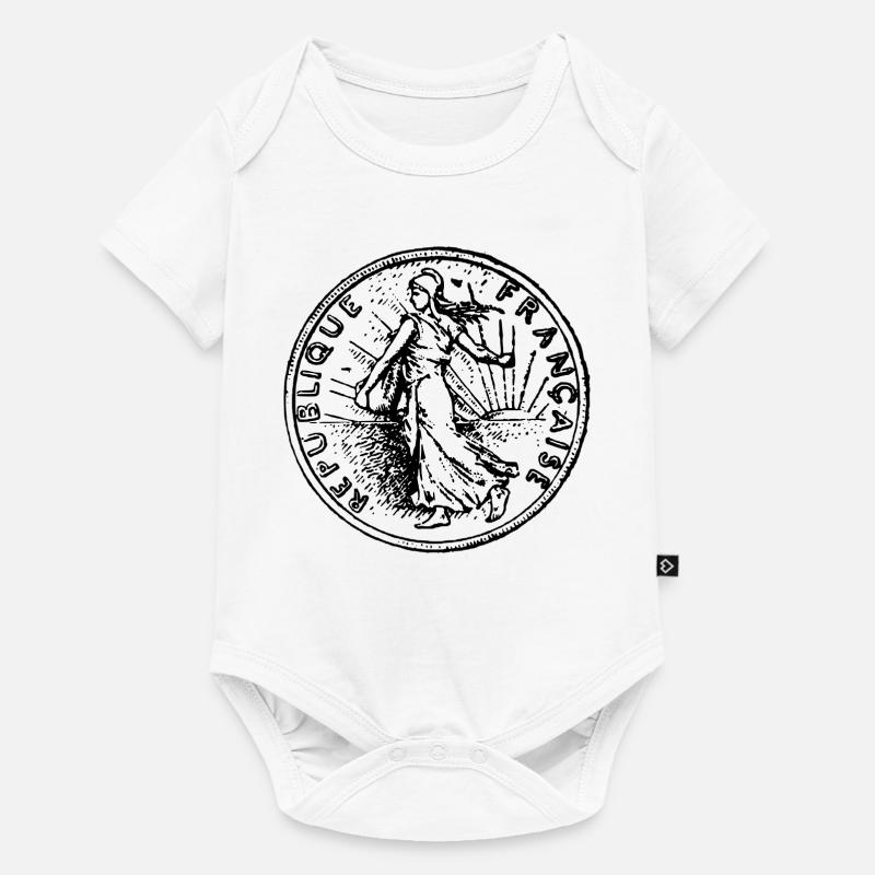franc - Body à manches courtes Premium Bébé - blanc