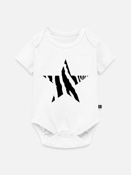 Zebra stern - Baby Premium Kurzarmbody - Weiß