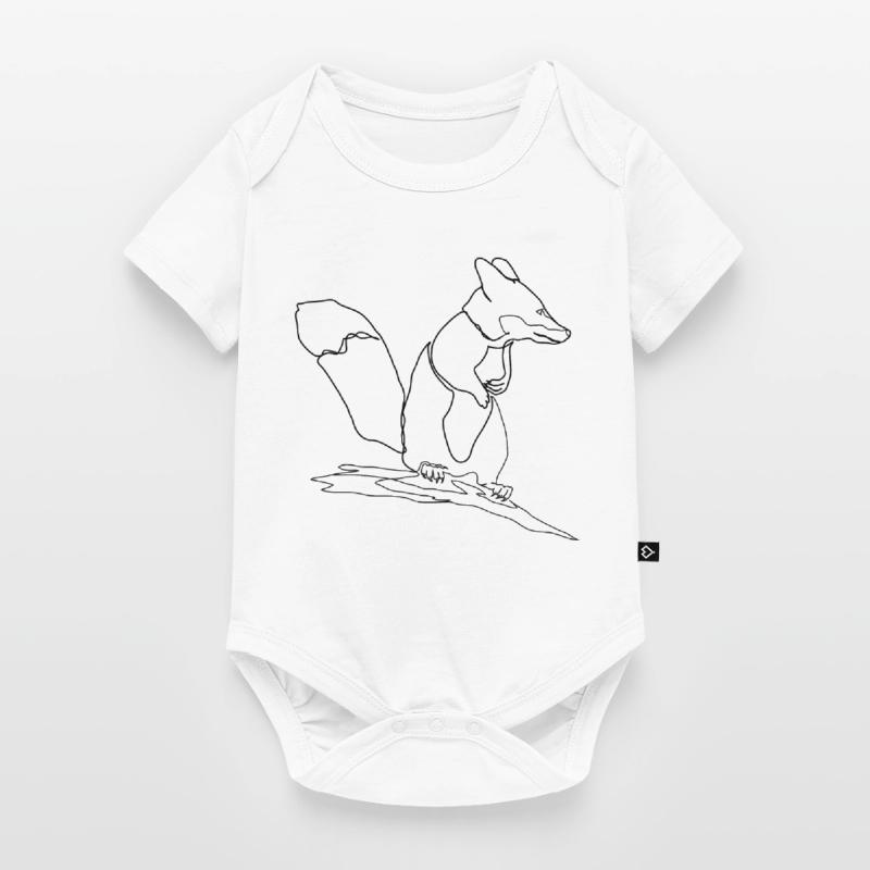 Fuchs Eichhörnchen Squirrel Fox Baby Premium Kurzarmbody