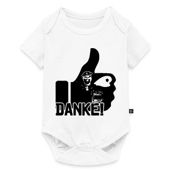 Danke Polizei Polizist Polizisten Spruch Geschenk - Baby Premium Kurzarmbody - Weiß - Vorne