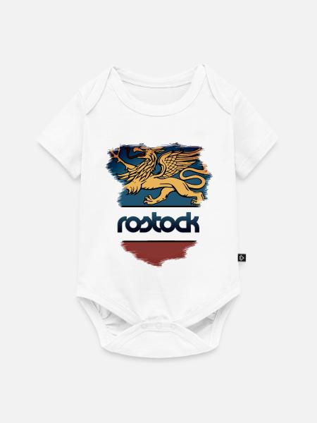 Rostock Wappen - Baby Premium Kurzarmbody - Weiß