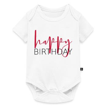 happy birthday congratulation gift idea - Baby Premium short-sleeve bodysuit - white - Front