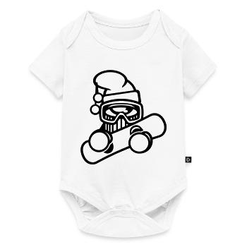 surfeur, neige, hiver - Body à manches courtes Premium Bébé - blanc - Devant