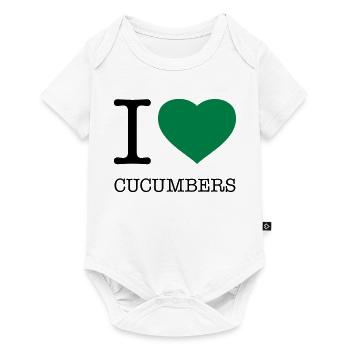 I LOVE CUCUMBERS CUCUMBER CUCUMBER - Baby Premium short-sleeve bodysuit - white - Front
