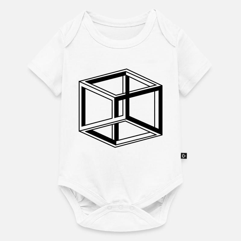 cube escher - Baby Premium short-sleeve bodysuit - white