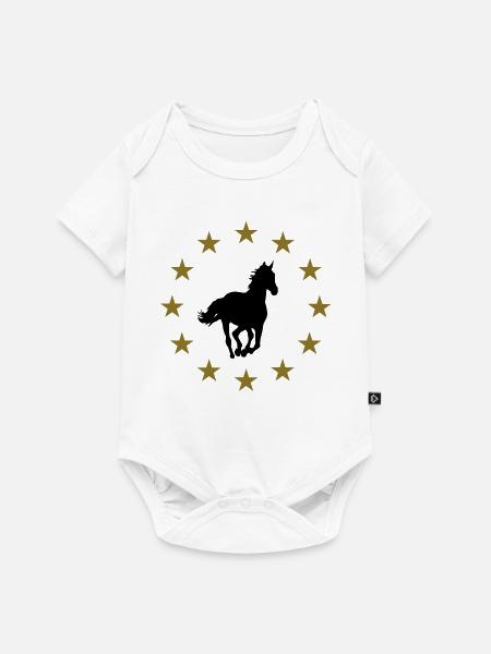 Pferd & Sternen - Baby Premium Kurzarmbody - Weiß