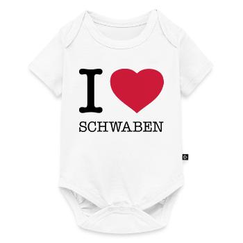 I LOVE SCHWABEN - Baby Premium Kurzarmbody - Weiß - Vorne