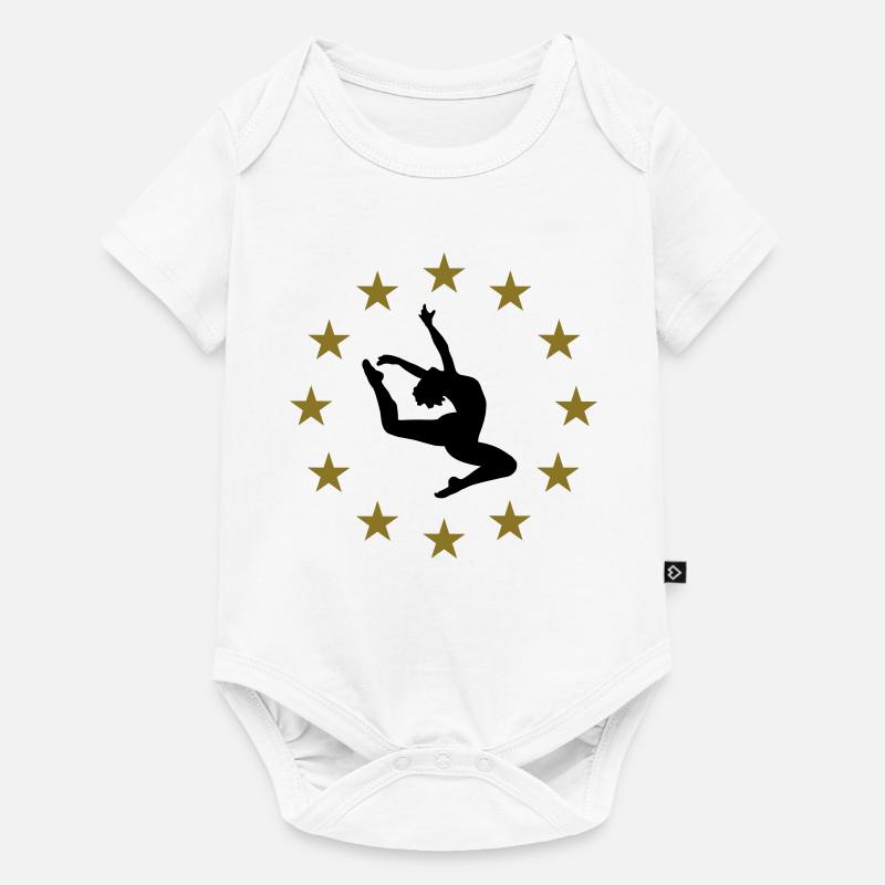 Danseur & Étoiles - Body à manches courtes Premium Bébé - blanc