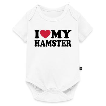 I love my hamster - Baby Premium short-sleeve bodysuit - white - Front
