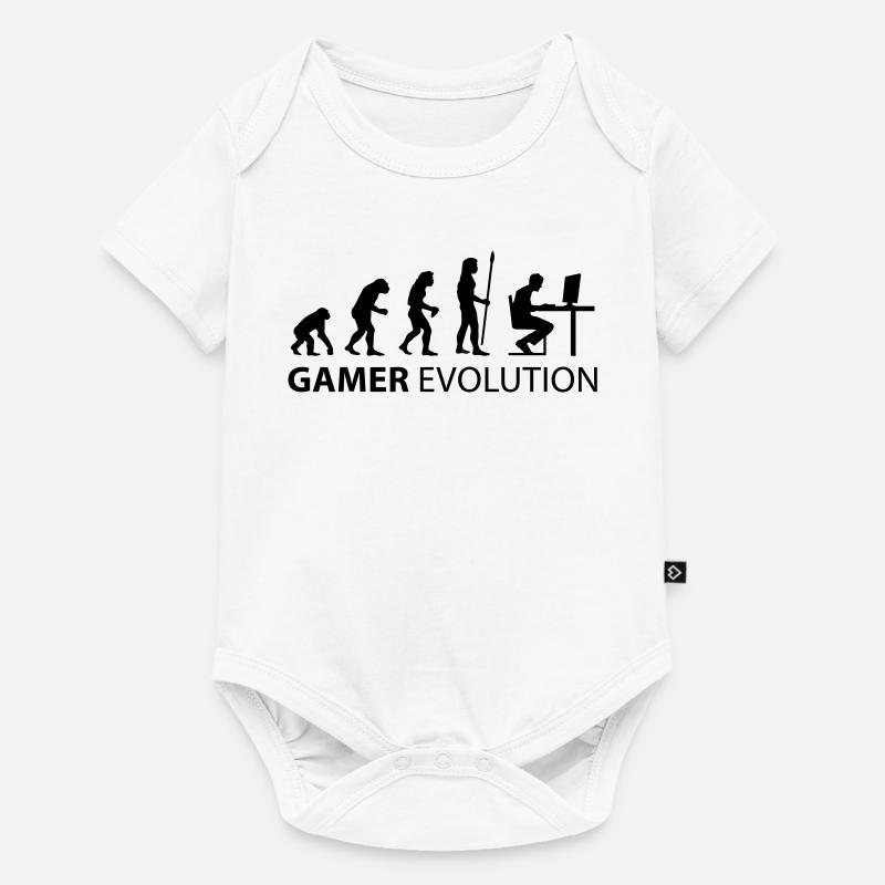 l'évolution de gamer - Body à manches courtes Premium Bébé - blanc