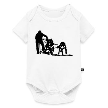 hundeschlitten - Baby Premium short-sleeve bodysuit - white - Front