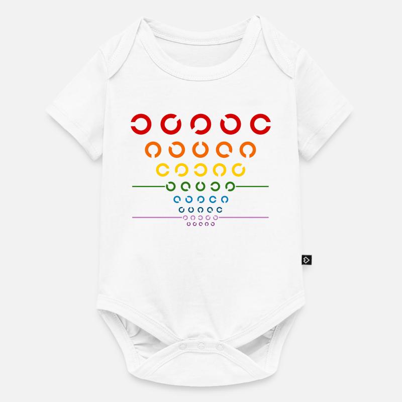 Test de l’œil arc-en-ciel - Body à manches courtes Premium Bébé - blanc