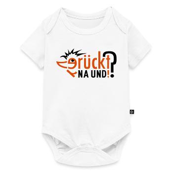Verrückt ! 2farbig individualisierbar - Baby Premium Kurzarmbody - Weiß - Vorne