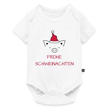 Joyeux Noël Cochon I Joyeux Schweinachten - Body à manches courtes Premium Bébé - blanc - Devant
