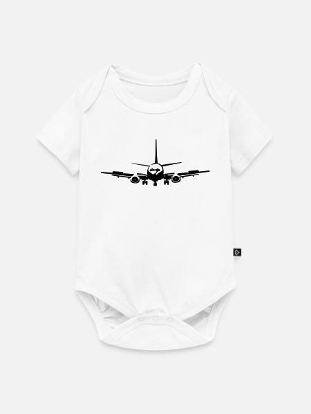 Passagierflugzeug - Baby Premium Kurzarmbody - Weiß