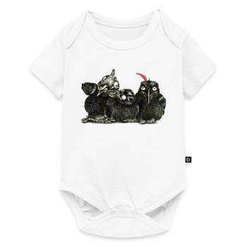 three young cheeky kraehen - Baby Premium short-sleeve bodysuit - white - Front