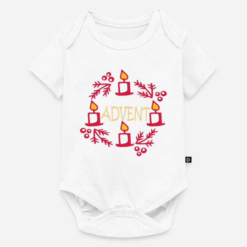 Advent - Baby Premium Kurzarmbody - Weiß