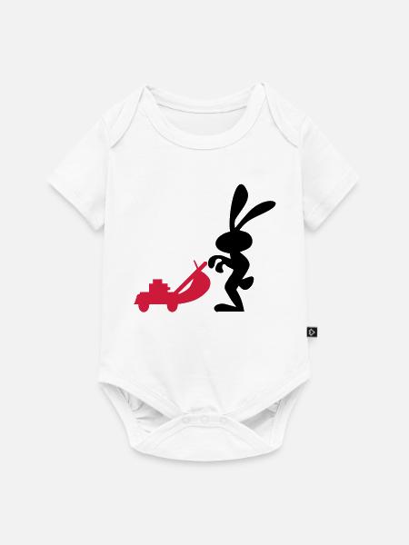 rasenmähen - Baby Premium Kurzarmbody - Weiß