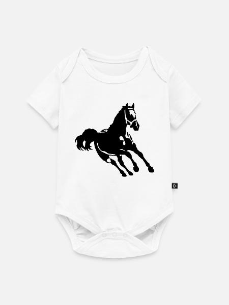 Pferd - Baby Premium Kurzarmbody - Weiß