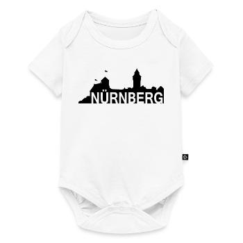 Nuremberg - roil © - Nuremberg avec la silhouette - Body à manches courtes Premium Bébé - blanc - Devant