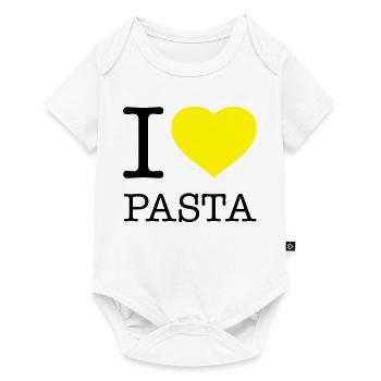 I LOVE PASTA Macaroni Noodles - Baby Premium short-sleeve bodysuit - white - Front