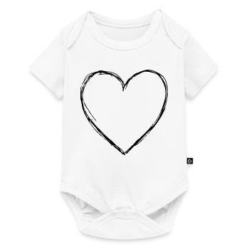 Heart love symbol gift birthday friendship - Baby Premium short-sleeve bodysuit - white - Front