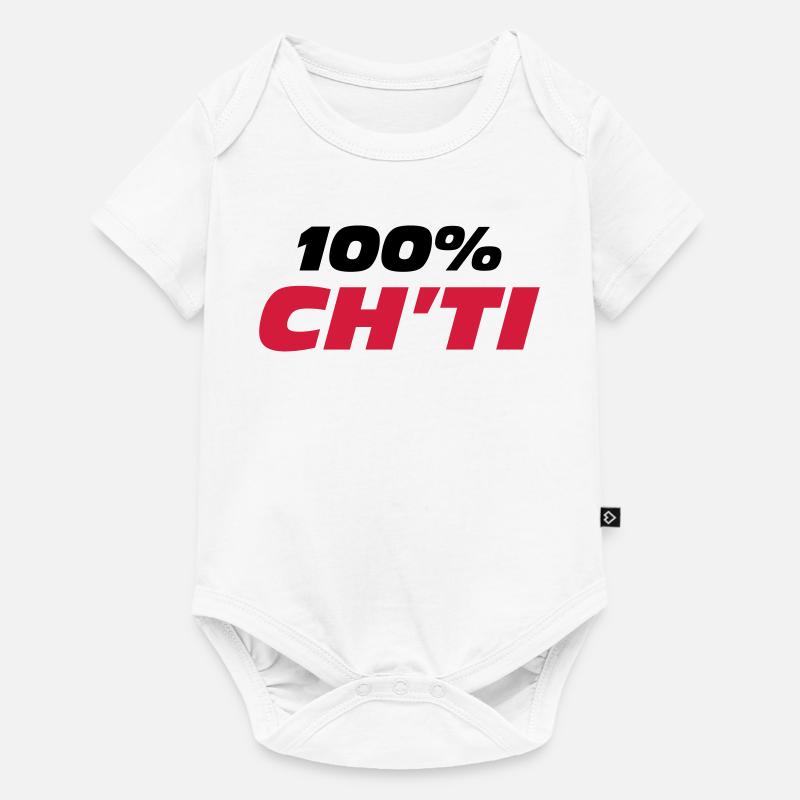 100% Ch'ti - Baby Premium Kurzarmbody - Weiß