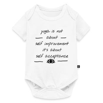 yoga - Baby Premium Kurzarmbody - Weiß - Vorne