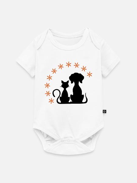 Haustiere - Baby Premium Kurzarmbody - Weiß