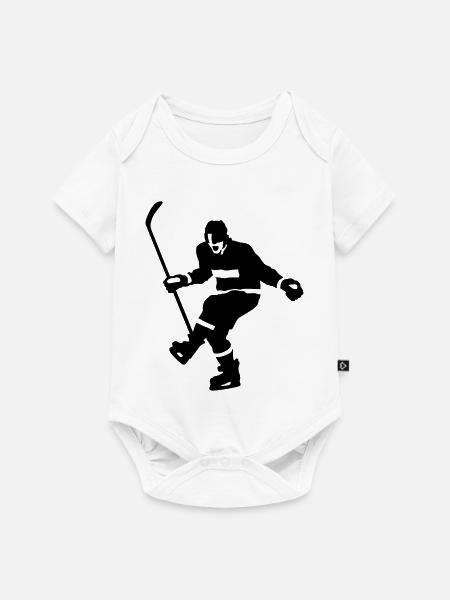 Eishockey goal - Baby Premium Kurzarmbody - Weiß
