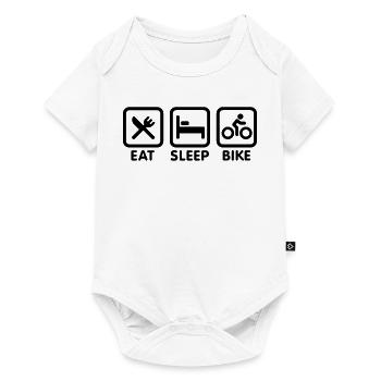 Mangez le vélo de sommeil - Body à manches courtes Premium Bébé - blanc - Devant