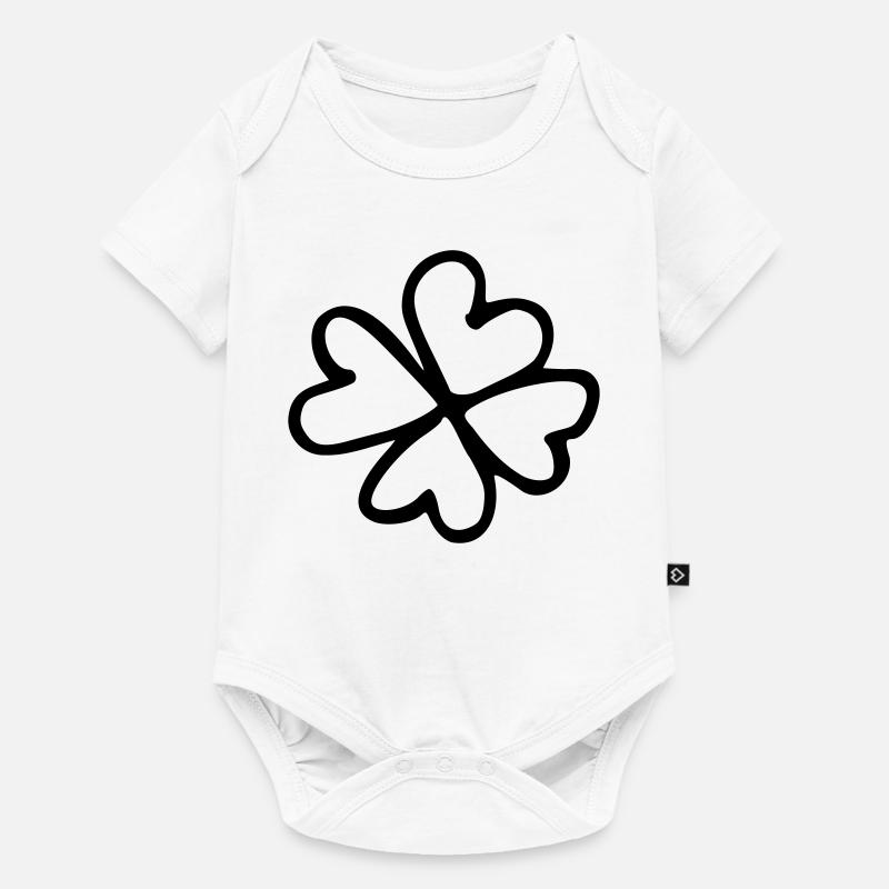 Kleeblatt - Baby Premium Kurzarmbody - Weiß