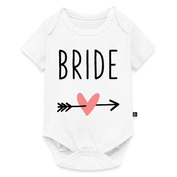 Coeur de mariée cupidon arrow enterrement de vie de garçon - Body à manches courtes Premium Bébé - blanc - Devant