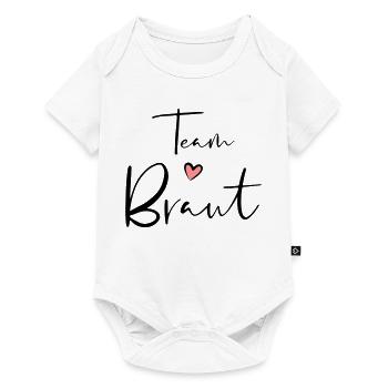 Cadeau de fête poule équipe coeur de mariée - Body à manches courtes Premium Bébé - blanc - Devant