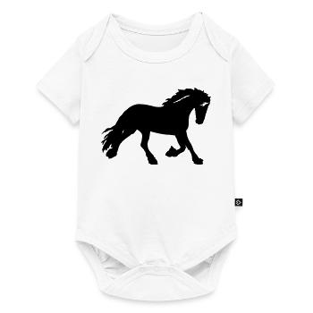 Pferd - Baby Premium Kurzarmbody - Weiß - Vorne