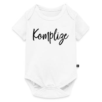 Komplize Freund Partner Geschenk - Baby Premium Kurzarmbody - Weiß - Vorne