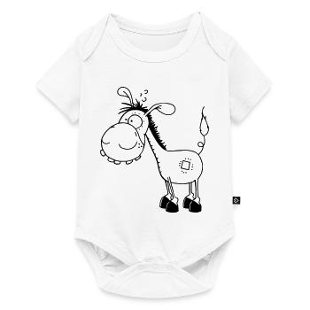Funny little Donkey - Donkeys - Baby Premium short-sleeve bodysuit - white - Front