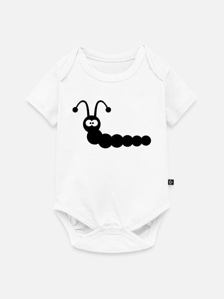 Lustiger Wurm - Baby Premium Kurzarmbody - Weiß