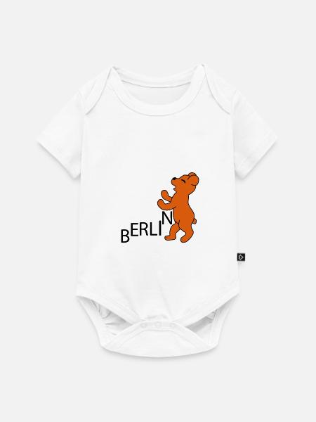Berlin - Baby Premium Kurzarmbody - Weiß