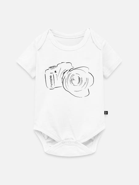 kamera - Baby Premium Kurzarmbody - Weiß