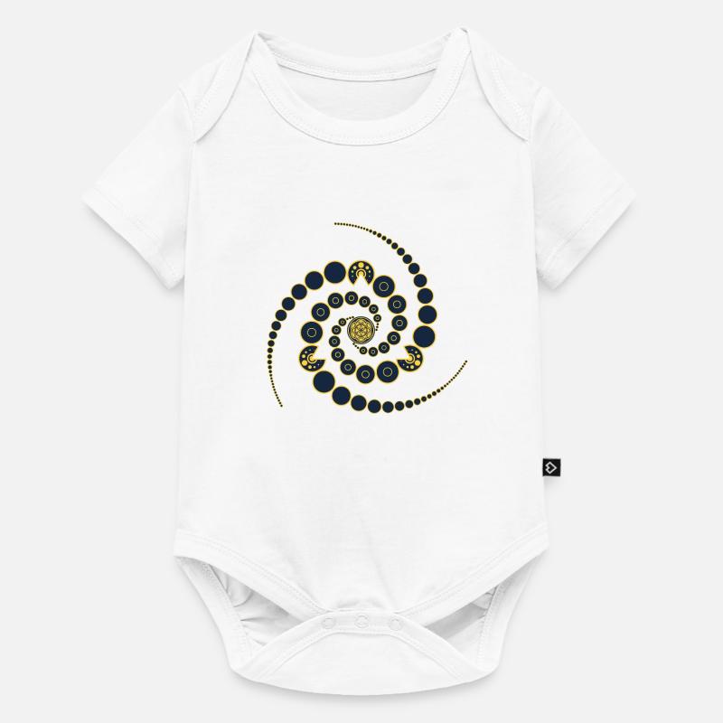 Crop Circle - Body à manches courtes Premium Bébé - blanc