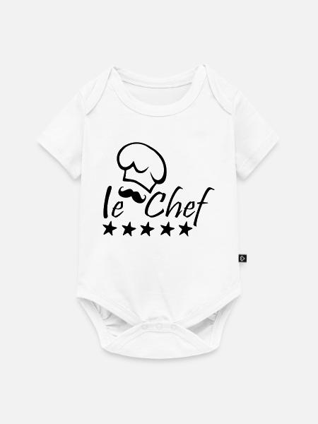 Le Chef - Baby Premium Kurzarmbody - Weiß